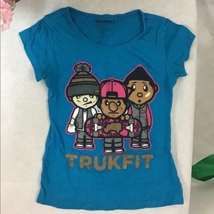 🌸 3/$20 Trukfit Girls Blue Tshirt Sz 6